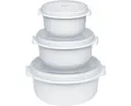 Produktbild: Emsa Mikrowellenteller MICRO FAMILY Mikrowellentopf, Weiß, Starter Set, 0,5 / 1,0 / 1,5 L
