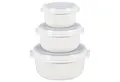 Produktbild: EMSA Mikrowellentopfset Micro Family 0,5/1/1,5 Liter weiß 3 teilig