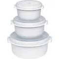 Produktbild: Emsa MICRO FAMILY Mikrowellentopf, Starterset 3-teilig, Dose, weiß