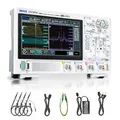 Produktbild: RIGOL Oszilloskop,DHO814 Tragbares Digitales Oscilloscope,100MHz Bandbreite,4 analoge Kanäle,12bit vertikale Auflösung,niedriges Grundrauschen,Unterstützung für mobile Netzteile