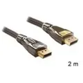 Produktbild: Delock Kabel DisplayPort 1.2 Stecker > DisplayPort Stecker 4K 60 Hz 2 m Premium (82771)
