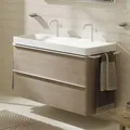 Produktbild: hansgrohe Xelu Q Waschtischunterschrank 118 x 60,5 cm, 2 Schubkästen, Griff mattweiß
