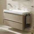 Produktbild: hansgrohe Xelu Q Waschtischunterschrank 118 x 60,5 cm, 2 Schubkästen, Griff