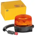 Produktbild: HELLA 2XD 012 878-021 LED Blitzleuchte - Blinkleuchte - RotaLED - 12/24V - gelb (amber) - Anbau/Magnetbefestigung - Kabel: 600mm - Stecker: DIN ISO 4165 - für Traktor, LKW, Gabelstapler