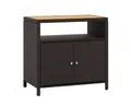 Produktbild: COSTWAY Garten-Geräteschrank, BxT: 90x53 cm, outdoor, Holz & Rattan, wetterfest, 90x53x66cm
