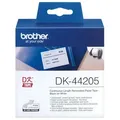 Produktbild: BROTHER DK44205 Endlosetiketten weiss 62mmx30.48m wiederabl.
