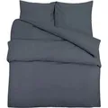 Produktbild: vidaXL Bettwäsche-Set Anthrazit 220x240 cm Baumwolle 136083