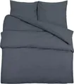 Produktbild: vidaXL Bettwäsche-Set Anthrazit 220x240 cm Baumwolle