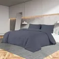 Produktbild: vidaXL Bettwäsche-Set Anthrazit 220x240 cm Baumwolle