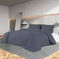 Produktbild: Bettwäsche-set Anthrazit 220x240 Cm Baumwolle Vidaxl