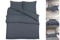 Produktbild: Bettwäsche-Set Anthrazit 220x240 Cm Baumwolle Bettbezug