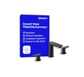Produktbild: Duravit Wave Waschtischarmatur (Auslauf Höhe 108 mm), 3-Loch Wasserhahn Bad, Armatur Waschbecken, Schwarz Matt