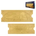 Produktbild: The Polar Express 24 Karat vergoldetes Zugticket, limitierte Auflage, Sammlerstück, offizielles Lizenzprodukt, Geschenk für Fans und Sammler