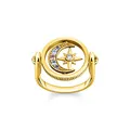 Produktbild: THOMAS SABO Damenring Royalty Stern & Mond Goldfarben TR2377-959-7-50 Ringgröße 50/15,9