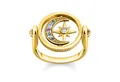 Produktbild: THOMAS SABO Silberring DamenRoyalty Stern & Mond Goldfarben