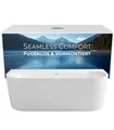 Produktbild: Calmwaters Vorwand-Badewanne 180x80 cm Komplettset Seamless Comfort, fugenloses Design, vormontiert mit Schürze & Ablaufgarnitur, Made in EU, Acryl, 02SL6220