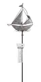 Produktbild: Regenmesser Gartenstecker Segelschiff H:130 cm Zink - Deko Niederschlagsmesser