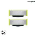 Produktbild: 2x Ersatzklinge für Philips Rasier Kopf Klinge OneBlade QP2520/QP2530/QP2630