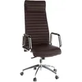 Produktbild: hjh OFFICE Luxus Chefsessel ASPERA 20 Ergonomischer Bürostuhl mit Armlehnen Leder Drehstuhl für Büro, Zuhause - Braun