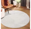 Produktbild: Carpet City Teppich LOUNGE 0632, rund, Höhe: 15 mm, Kurzflor-Teppich Modern, Hoch-Tief-Struktur, Wohnzimmer, Schlafzimmer