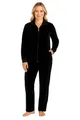 Produktbild: DISTRA Damen Nicki Trainingsanzug - Hausanzug - Wellnessanzug in eleganten schwarz (DE/NL/SE/PL, Alphanumerisch, L, Regular, Regular, SCHWARZ)
