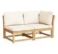 Produktbild: vidaXL Gartenlounge-Set, 2-tlg. Lounge Set mit Kissen Massivholz Akazie