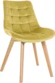 Produktbild: CLP Stuhl Brook Esszimmerstuhl mit Samtbezug,gelb