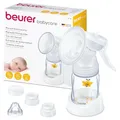Produktbild: Beurer BY 15 Manuelle Milchpumpe, Handmilchpumpe für unterwegs, leicht und handlich, einfaches Abpumpen mit 2 Abpumpstufen, inkl. Fläschchen mit Anti-Kolik-System, weiches Silikonkissen