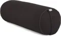Produktbild: Bodhi Yoga Bolster Rolle Ø 22 cm | Yogarolle mit Bio-Dinkelfüllung | Yogakissen für Restorative & Yin Yoga | Waschbarer Bezug aus Baumwolle | Pilates Kissen mit Trageschlaufe (schwarz)