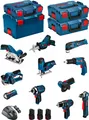 Produktbild: BOSCH Kit BMK11-28AD3 (GSR12V-15+GDR12V-105+GKS12V-26+GWS12V-76+GST12V-70+GOP12V-28+GSA12V-14+GTB12V-11+GHO12V-20+3x2,0Ah...)