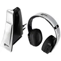 Produktbild: Geemarc CL7400 OPTI Over Ear Kopfhörer Funk Silber-Schwarz Leichtbügel,