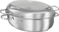 Produktbild: Rösle Bräter oval ELEGANCE Antihaft Edelstahl Deckel 13152 mit PTFE schwarz
