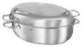 Produktbild: RÖSLE Elegance Bräter mit Deckel Multibräter Schmortopf 8 L Edelstahl 41x28 cm