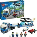 Produktbild: LEGO 60244 City Polizeihubschrauber-Transport, Bauset mit LKW, Quad und Motorrad, Polizei Spielzeug - Beige