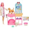 Produktbild: Barbie Gute Besserung Tierkrankenstation-Spielset aus Modepuppe mit rosa gefärbt