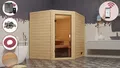 Produktbild: Sauna Saunakabine Innensauna Massivholz MILA 6 196x170cm +9kW Bio-Ofen WIFI Strg