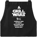 Produktbild: MoonWorks Grill wars Schürze für Männer mit Spruch schwarz unisize
