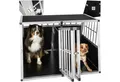 Produktbild: tectake Tiertransportbox Hundetransportbox doppel, mit schräger Rückwand