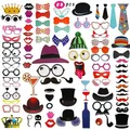 Produktbild: Sgizoku 89Stück Fotobox Requisiten Party Deko für Karneval,Geburtstag,Hochzeit, Weihnachtsparty als Photo Booth Props,Fotobox Accessoires,Foto Booth Requisiten,Photo Booth Props