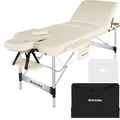 Produktbild: 3 Zonen Massageliege Phuket, Tragetasche, Aluminiumgestell beige B-Ware