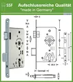 Produktbild: SSF Zimmertür Einsteckschloss PZW 20/ 55/72/8 mm DIN links Edelstahl abgerundet