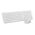 Produktbild: Logitech MK950 Signature Slim kabelloses Tastatur-Maus-Set, schlankes Design, leise tippen, Wechsel zwischen DREI Geräten, Bluetooth, mehrere Betriebssysteme, Windows und Mac, DEU QWERTZ-Layout, Weiß