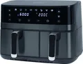 Produktbild: Heißluftfritteuse Doppelkammer 9L 2700W Edelstahl Schwarz XXL