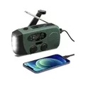 Produktbild: Notfall-solar-kurbelradio, Autark Betrieben, Mit Led-taschenlampe, Sos-alarm, Am/fm-wetterradio, Kurbelbetrieb Mit 2000-mah-akku Zum Notladen, Militärgrün
