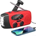 Produktbild: Notfall-Solarradio, Kurbelradio, LED-Taschenlampe, SOS-Alarm, AM/FM, Wetter, ...