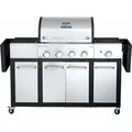 Produktbild: All'Grill ALL'GRILL MAJOR inkl. abklappbaren Seitentischen - 15,5 kW, 4-flammig - Silber/Schwarz