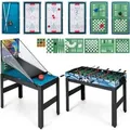 Produktbild: COSTWAY 15 in 1 Spieltisch Set, Tischspiel multifunktional mit Tischfußball Hockey, Billard, Tischtennis, Bowling, Shuffleboard, Schach, Dame & Ba... - Bunt