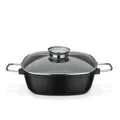 Produktbild: GSW 414579 Viereckbräter Gourmet Granit, Aluminium, schwarz - 28 x 28 x 8,5 cm