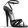 Produktbild: DOMINA-108 Damen Sandale von Devious, Schwarz Lack , EU 46, US 16