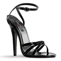 Produktbild: Devious Damen Domina-108 Peeptoe Sandalen, Schwarz Blk Pat, 46 EU